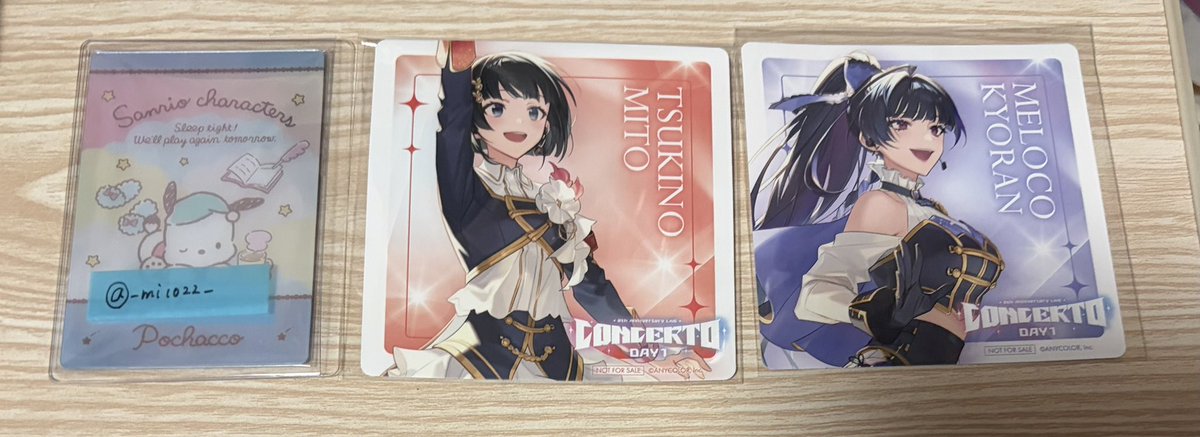 _mi1022_'s tweet photo. (交換)まねきねこ8th Anniversary LIVE 「CONCERTO」 コースター

譲→1枚目

求→2枚目

❁郵送のみ https://t.co/EOrkaArPLu