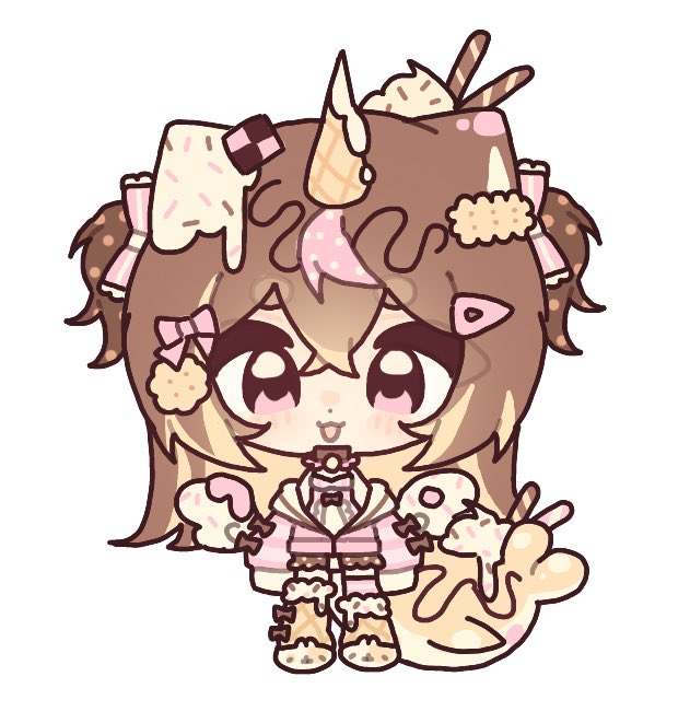 Meik0_draws's tweet photo. For the 10 first members I will be doing free nyanicorns common species!!! 
Species still under construction!! https://t.co/tvFWMLs7Y0

Here is my mascot #cuteart #cutechibi #chibi #closedspecies https://t.co/ZBcgGY3DHk