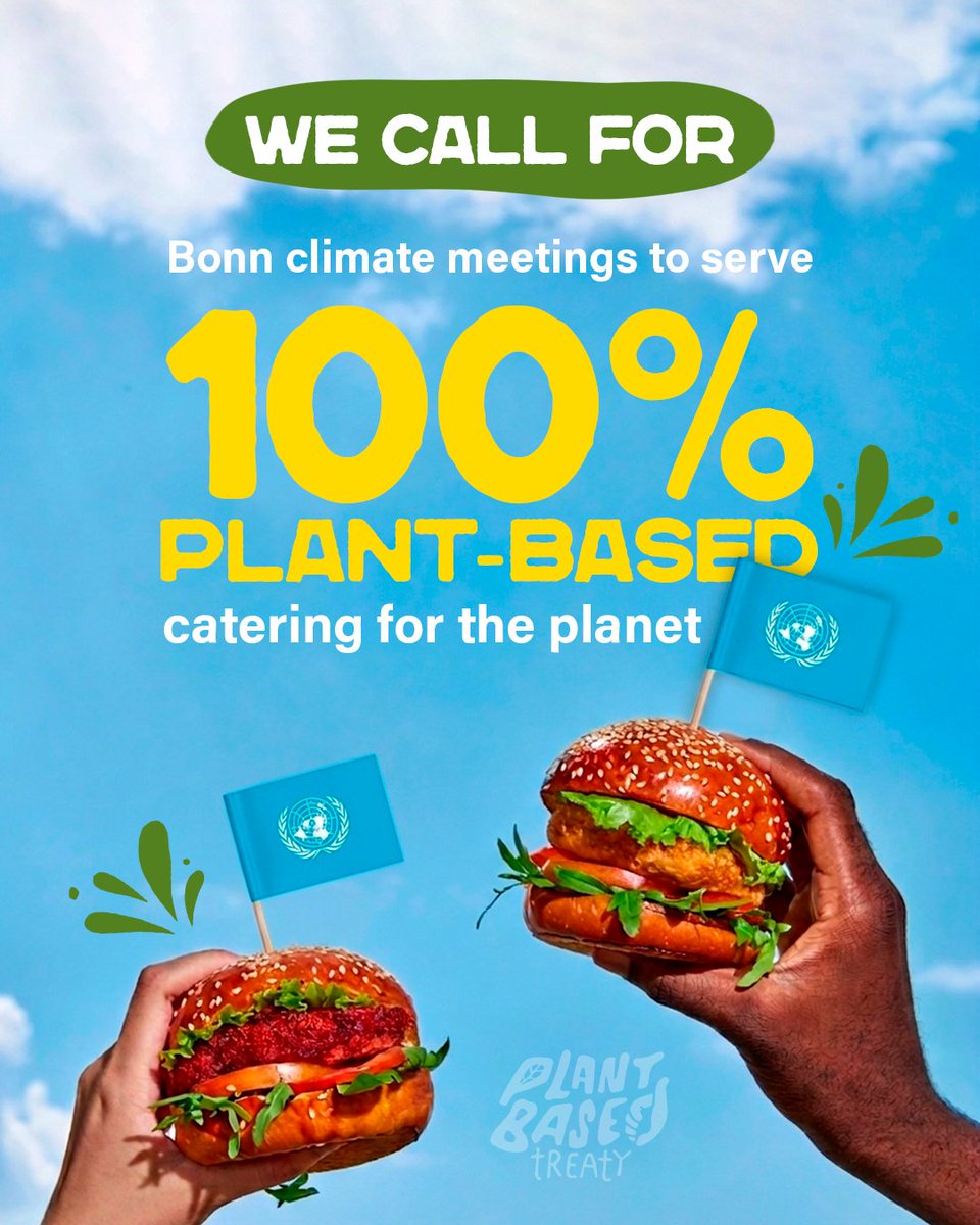 Plant_Treaty's tweet photo. 📣Action Alert ✍️⁠ ⁠
We are asking the UNFCCC to show climate action leadership by requiring the Bonn Climate Meetings held each year provide 100% plant-based catering, using locally-sourced vegan, organic (veganic) and agroecological produce.⁠
👉https://t.co/DXwODNBQw5 https://t.co/PDTw4rWzTh