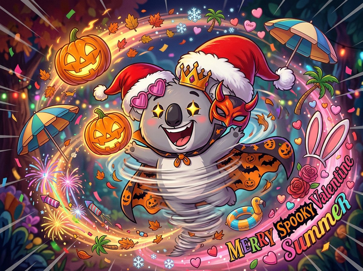KokopiCanopy's tweet photo. A modular NFT collection during holiday season is going to be CHAOS 🤍

Watch people turning their koalas into:
- Halloween villains
- Christmas gremlins
- Valentine disasters
- bullish summer tourists

What else??? 👇 https://t.co/DDA7XW3U6w