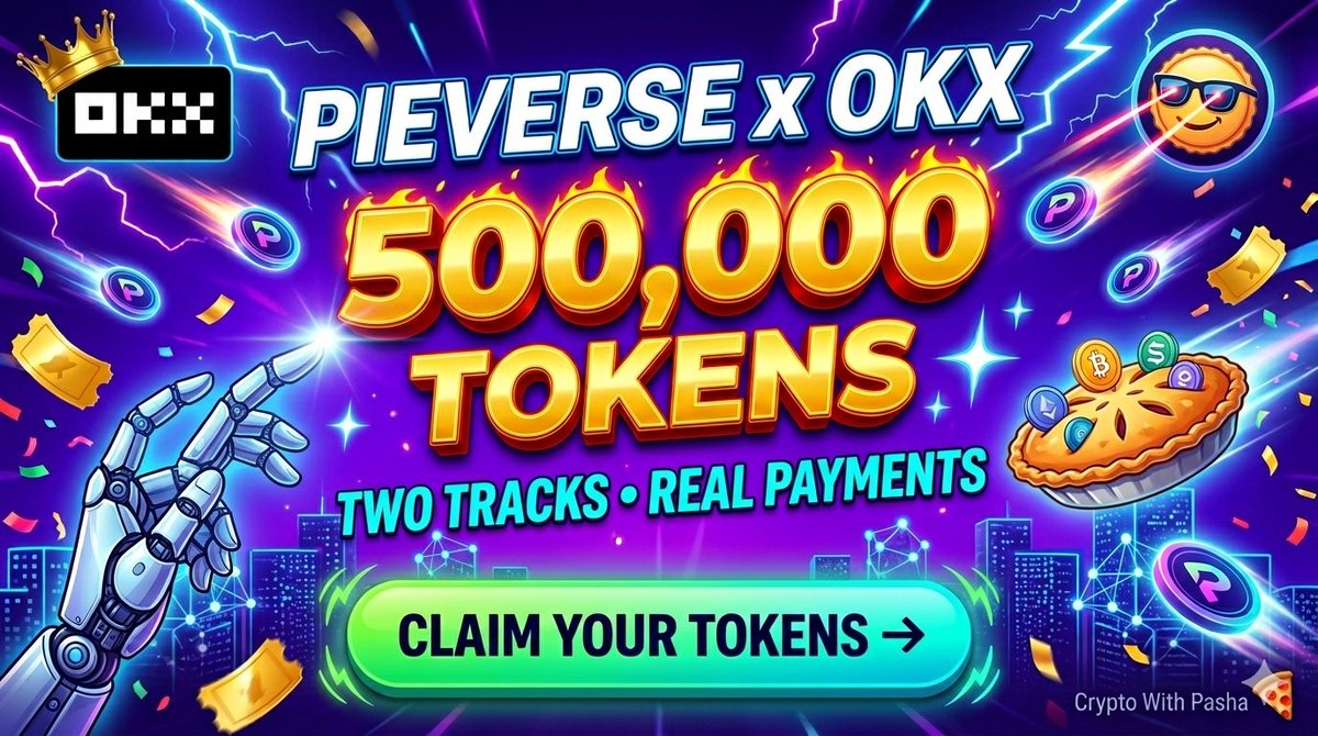 CryptoWthPasha's tweet photo. 🚀 PIEVERSE x OKX – 500,000 TOKENS GIVEAWAY! 🚀

Hey guys! In this video, I’ll show you exactly how to claim your share of 500,000 PIEVERSE tokens from the Pieverse x OKX Campaign.

Video Link:https://t.co/xCM6S4XpK8

Event Link:
https://t.co/EZhOLIcOVv

📢 Join Our Community for More Updates:

🔹 Telegram Channel:
 https://t.co/J1VGUrvghM

👍 Like, Share & Subscribe for more crypto airdrops, rewards, and trading tips

#Pieverse #OKX #OKXAPP #PieversexOKX #CryptoWithPasha #Airdrop #CryptoAirdrop #FreeTokens #PIEVERSE #CryptoCampaign #DeFi #Web3 #CryptoRewards #ClaimNow