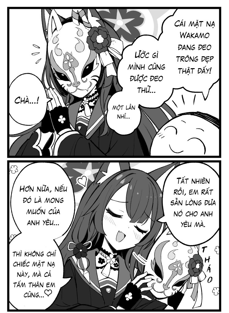 Azik2303's tweet photo. @sakumogain こちらはベトナム語版です！        
[Vietnamese Version]  Chiếc mặt nạ
良い一日になろう！ https://t.co/NS1ez1Waye