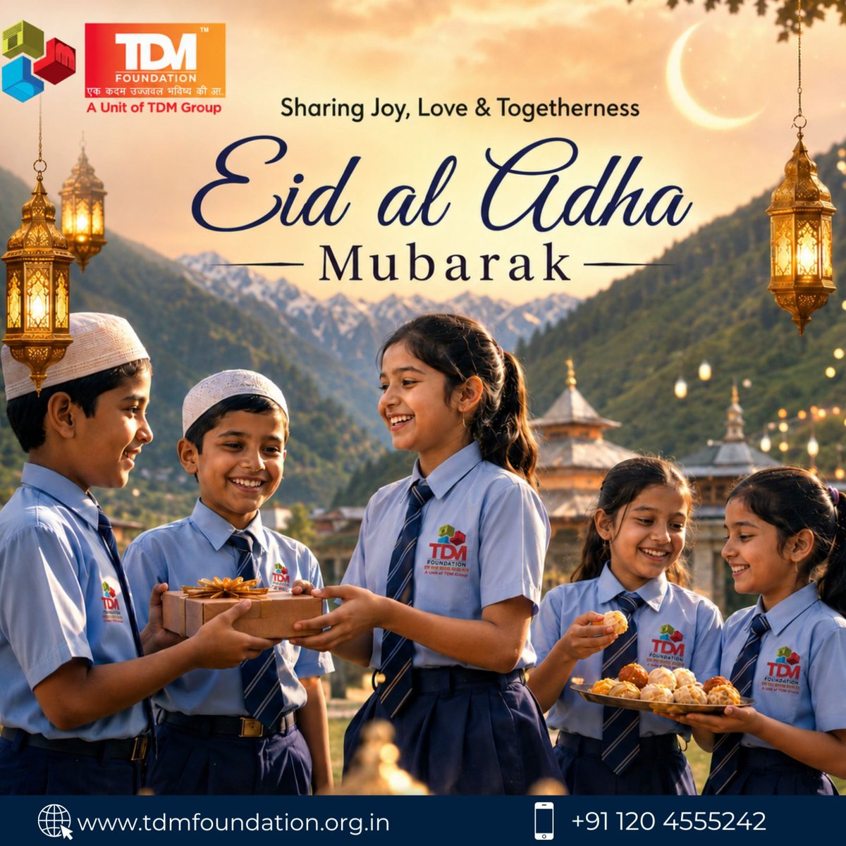 foundationtdm's tweet photo. 🌙✨Celebrating the spirit of sharing, kindness, and togetherness with smiles, hope, and happiness for every child. 💛📚

May this Eid inspire love, unity, and brighter futures for all. 🤝🌍

#EidAlAdha #TDMFoundation #Uttarakhand #TitriVillage #GurnaVillage #Almora #Deghat https://t.co/8PxDHVCXbP