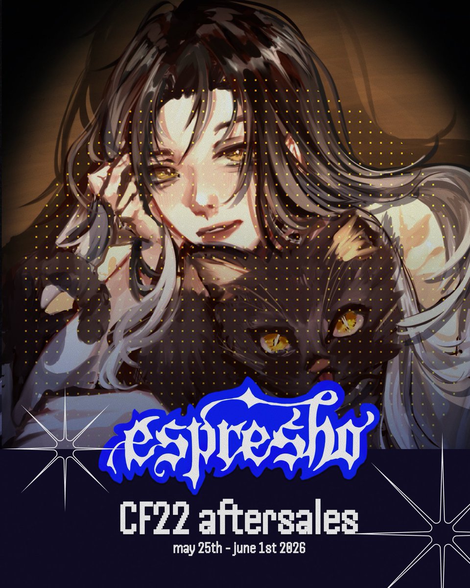 espresho_'s tweet photo. [💙&amp;🔄 v appreciated!]

cf22 aftersales pre order🫐

🛒 May 25th - June 1st 2026
📍MAIL ORDER ONLY
🔗 https://t.co/mU2PCbo2GB

#cf22 #cf22aftersales #comifuro22 

path to nowhere, my little pony, tgswiiwagaa, madoka magica, r99, nso, nana, originals

[ more in 🪡  1/2] https://t.co/MM69bnA0Ku