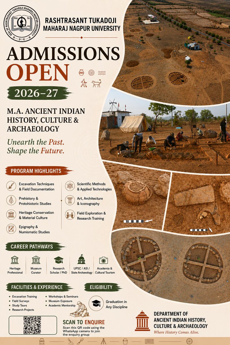 RtmUniversity's tweet photo. Admission Open in the Department of Ancient Indian History, Culture &amp; Archaeology. https://t.co/XKvnZfauZ6
