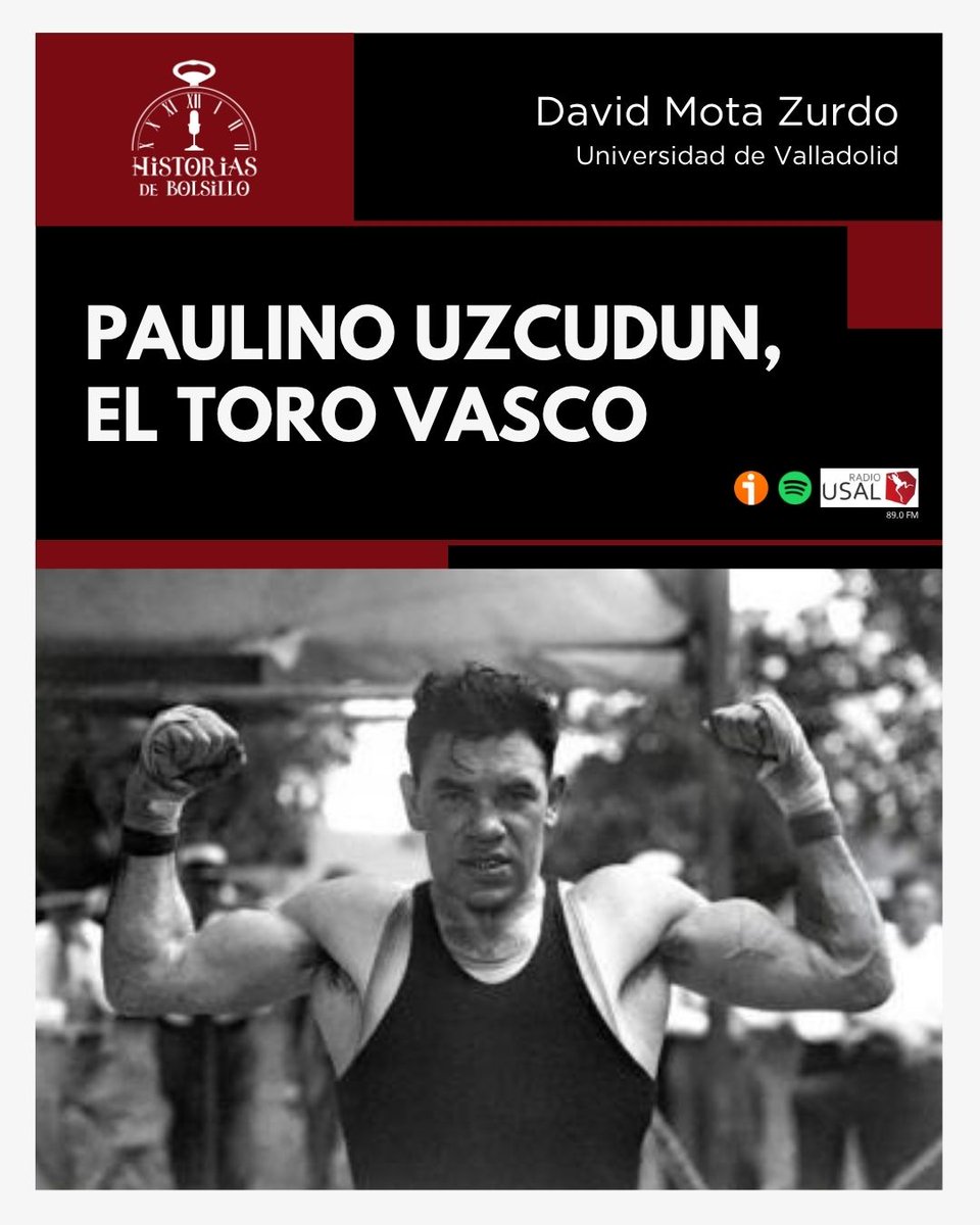 Hasdebolsillo's tweet photo. 🤜 PAULINO UZCUDUN 🤛

Boxeador legendario, símbolo de fuerza y masculinidad, pero también figura atravesada por los conflictos políticos, identitarios y culturales de su tiempo. Nos lo cuenta el autor de su libro, David Mota.

🔊 https://t.co/wDfm9gvpBE https://t.co/qzVQ4GgUn0