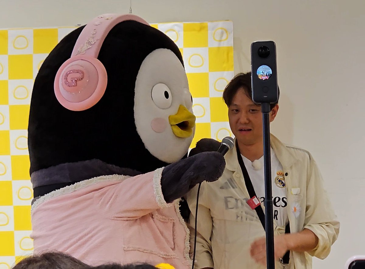cherrymochi555's tweet photo. 20260524 ペンスmeet&amp;greet
PENGSOO 🫶PD님
#펭수 #PENGSOO #ペンス https://t.co/S0wiZDmYVX