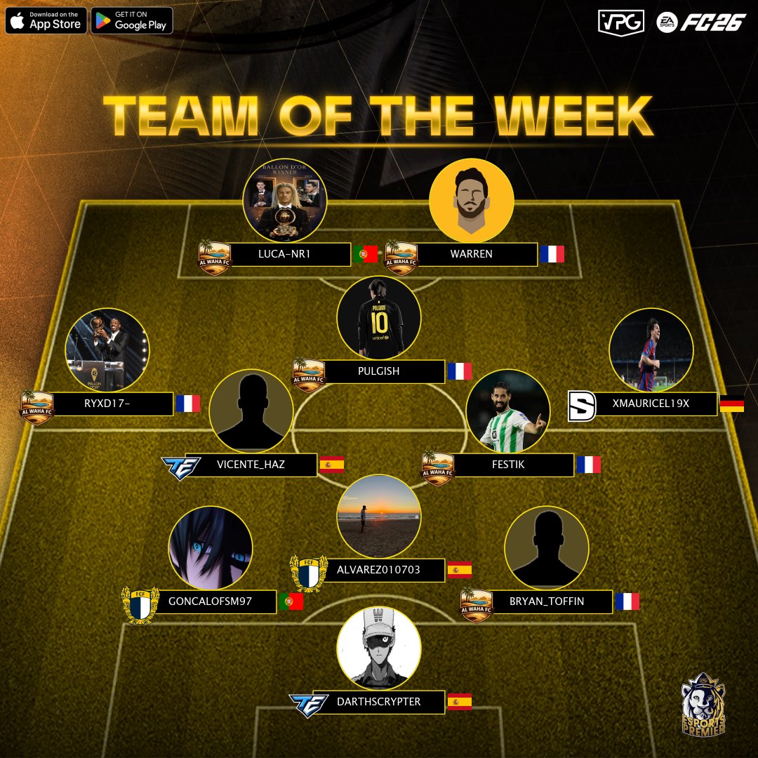 OfficialVPG's tweet photo. 📊 League Standings
👥 Team of the Week
🎮 @EASPORTSFC 11v11 Clubs
🗓️ Week Three
🏆 @VPGEurope Esports Premier 

Momentum is building. Rivalries are heating up. Pressure is starting to kick in. 👀

Week Three delivered huge results, standout performances, and a few teams making it clear they mean business this season.

Still plenty left to play for… but every point is starting to matter. 🔥

@95Vikings 🏴󠁧󠁢󠁥󠁮󠁧󠁿
@EsportsAek 🇨🇾
@AlWahaEsports 🇫🇷
@Bjkesports 🇹🇷
@growupesports 🇵🇹
@TeamCoalesce 🏴󠁧󠁢󠁥󠁮󠁧󠁿
@DigitalSportsGG 🇩🇪
@FamaEsports 🇵🇹
@FenixEAFC 🏴󠁧󠁢󠁳󠁣󠁴󠁿
@ftwesports 🇵🇹
@CVFeSports 🇪🇸
@GSK_Esport_ 🇵🇱
@fcsunrise_cp 🇫🇷
@NeoMz_ 🏴󠁧󠁢󠁥󠁮󠁧󠁿
@Oeste_gaming 🇵🇹
@Esportslud 🇪🇸
@Pcsefoot 🇫🇷
@PositivityVPG 🏴󠁧󠁢󠁷󠁬󠁳󠁿
@IMPACT_VPC 🇮🇹
@RTEsportProClub 🇩🇪
@ShelterFC_ 🇹🇷
@team7esports__ 🇵🇹
@TempusEsports_ 🇪🇸
@Unityesportsgg 🏴󠁧󠁢󠁥󠁮󠁧󠁿
@ZenturionsES 🇪🇸
@zurich_esports 🇮🇹

#FC26 #Proclubs #VPG #EAFC #Wherethechampionsplay