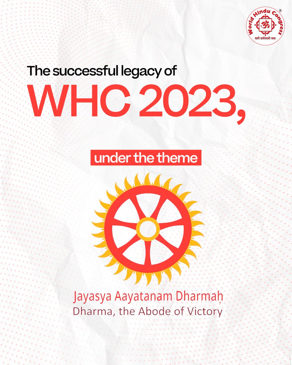 WHCongress's tweet photo. Here we look back at some memories of a successful Global conference of #WHC2023, Bangkok, Thailand.
Held under the theme Jayasya Aayatnam Dharmah — Dharma, the Abode of Victory. https://t.co/AICLE7GHXp