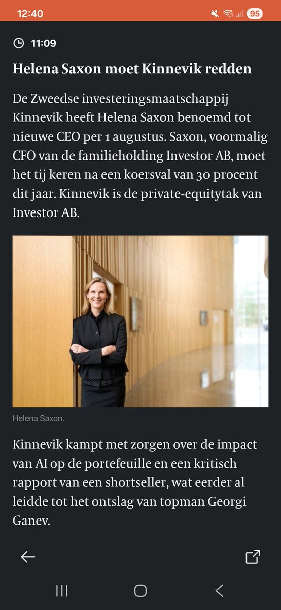 J_VeeBee's tweet photo. @tijd @marktenlive maar Kinnevik is helemaal niet de private equity tak van Investor AB. Dat beestje heet namelijk EQT. https://t.co/hRrCNnmsbt