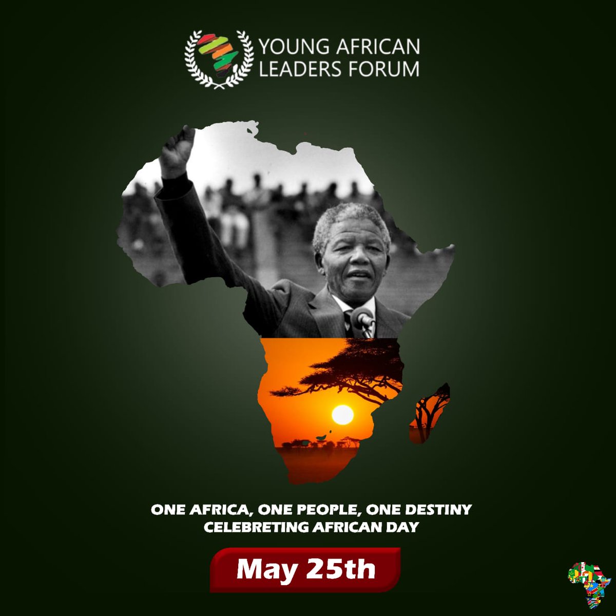 YalfAfrica's tweet photo. Africa Day reminds us that our greatest strength lies in our shared heritage and collective vision. 

Today, YALF, joins the whole world in commemorating the African Day. 

One Africa!
One people! 
One destiny! https://t.co/BcuFHq7cZQ