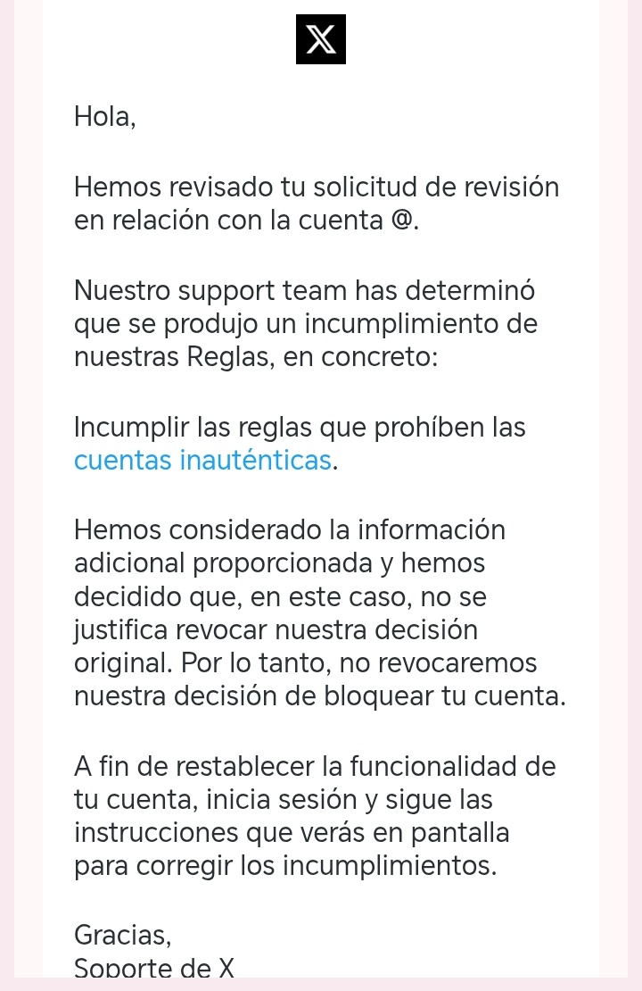 SOY (nevam) ME SUSPENDIERON LA CUENTA tweet media