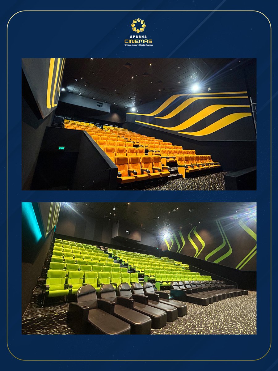 AparnaCinemas's tweet photo. The wait is almost over ✨🎬

A new era of luxury cinema begins in Shamshabad as Aparna Cinemas opens its doors on May 31st 🍿

Get ready for an elevated big screen experience like never before.

#AparnaCinemas #GrandLaunch #LuxuryCinema #Shamshabad #CinemaExperience #Hyderabad https://t.co/0ixtHTk8h1