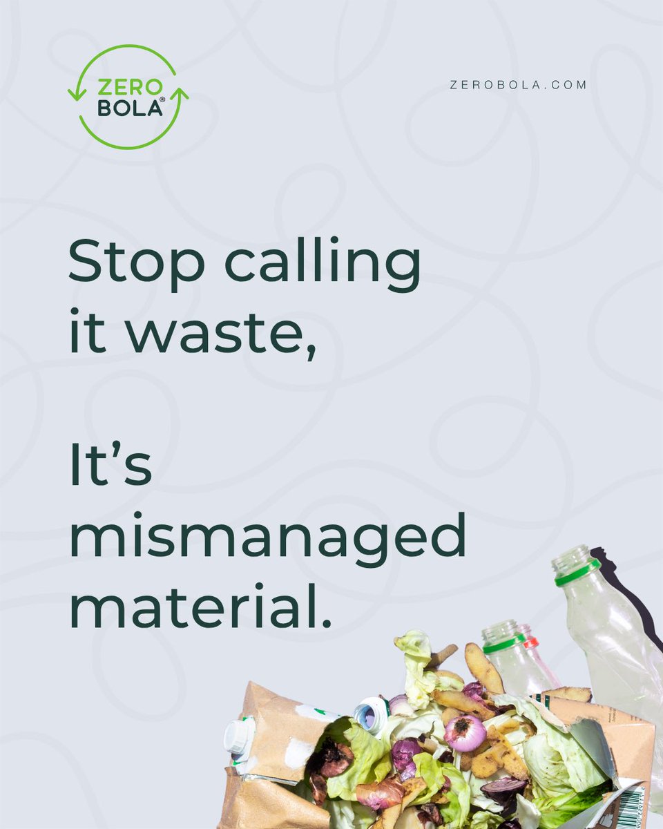 ZeroBola_ng's tweet photo. Waste is often just material without a recovery system.

A circular economy begins when we design for reuse, recovery, and value creation.

#circulareconomy #wastevalorisation #sustainability #innovation #zerobola https://t.co/u4CSJiddJp