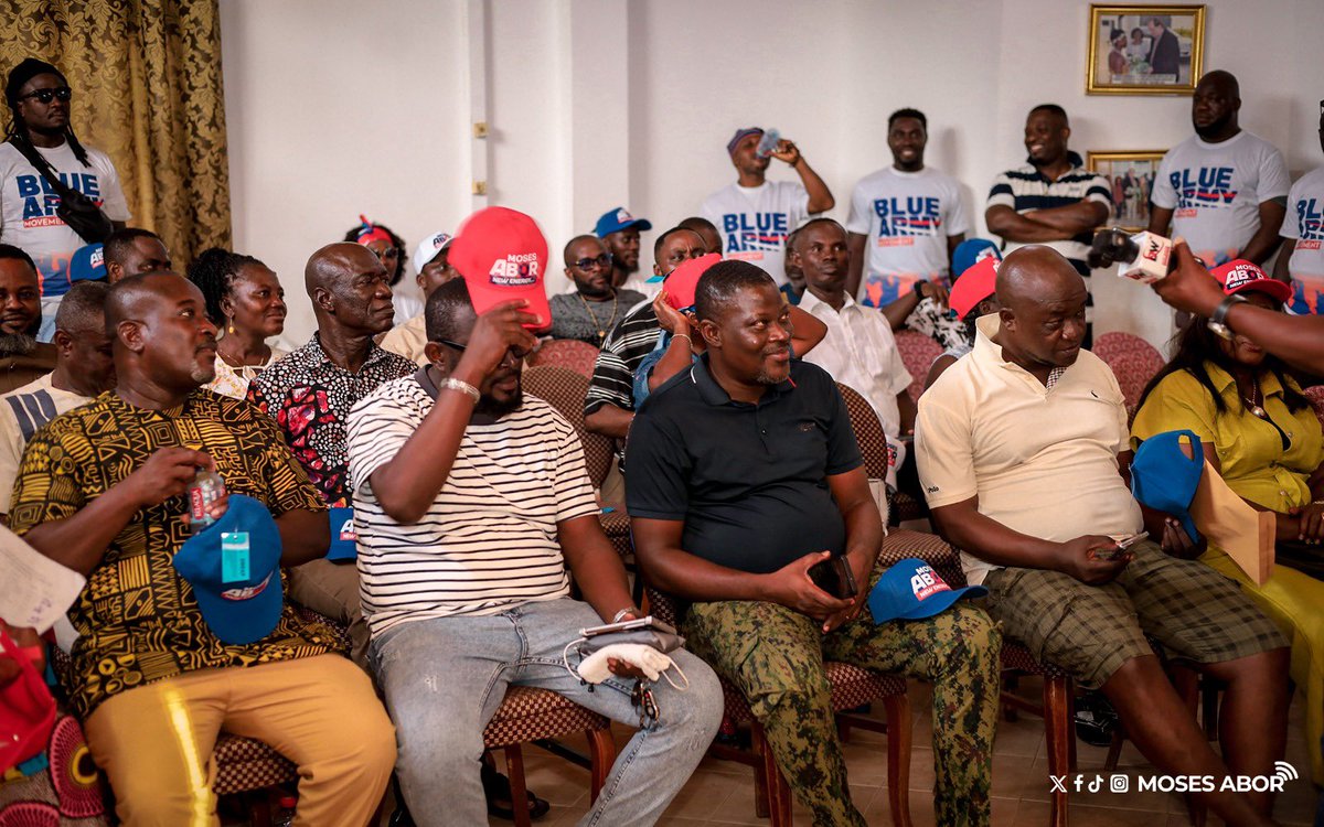 MosesAbor1's tweet photo. Yesterday, Sunday, 24th May, 2026, I engaged distinguished Party stakeholders from the Trobu, Okaikwei North, Okaikwei South and Okaikwei Central constituencies as part of my ongoing Greater Accra constituency tour. https://t.co/GPFsCHDhOJ