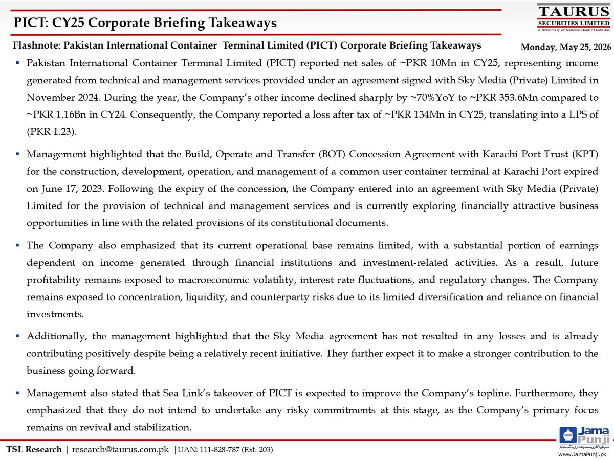 Taurus Securities Limited tweet media
