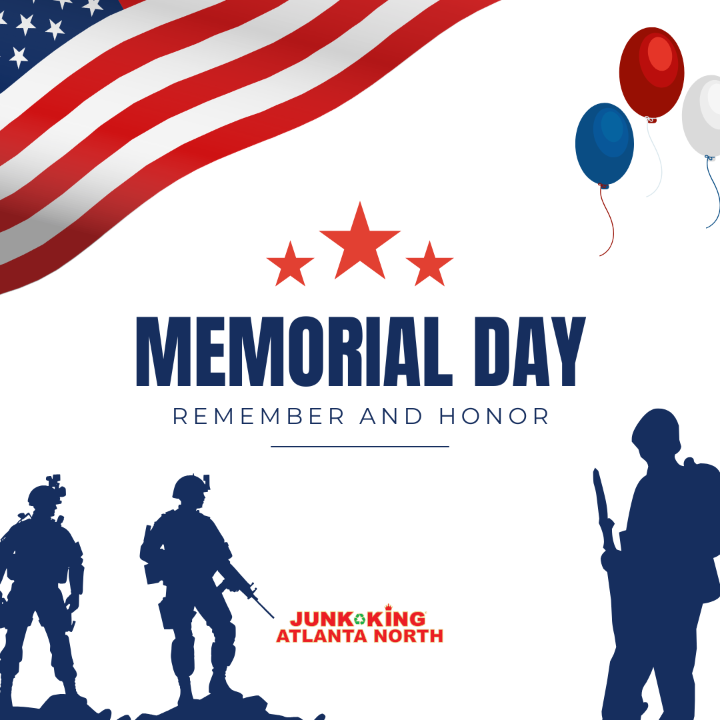 AtlantaJunk's tweet photo. Honoring those who served and sacrificed ❤️🤍💙 Wishing you a safe &amp; meaningful Memorial Day weekend 🏡
Learn more about our commitment to the local community by visiting our website 💻
#JunkKing #MemorialDay #HonorAndRemember #AtlantaStrong https://t.co/SYEBCNmjag