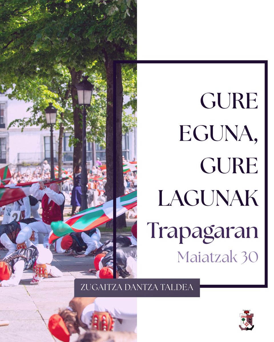 zugaitzaTaldea's tweet photo. Asteburu honetako ekitaldiak!

#ZugaitzaDantzaTaldea #EuskalDantzak #DiaLetrasGallegas #ZugaitzaDantzariok https://t.co/hilSZciMBQ