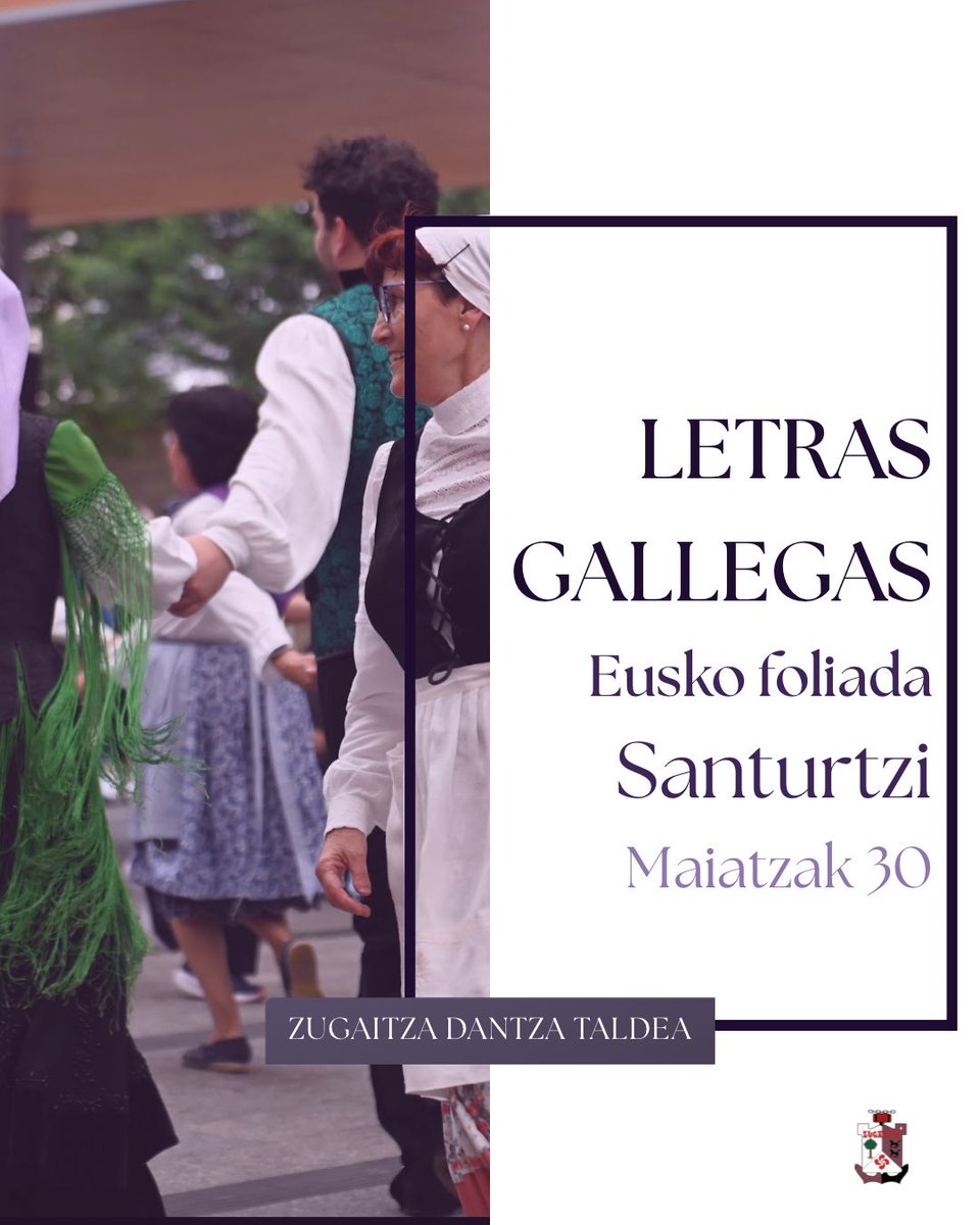 zugaitzaTaldea's tweet photo. Asteburu honetako ekitaldiak!

#ZugaitzaDantzaTaldea #EuskalDantzak #DiaLetrasGallegas #ZugaitzaDantzariok https://t.co/hilSZciMBQ