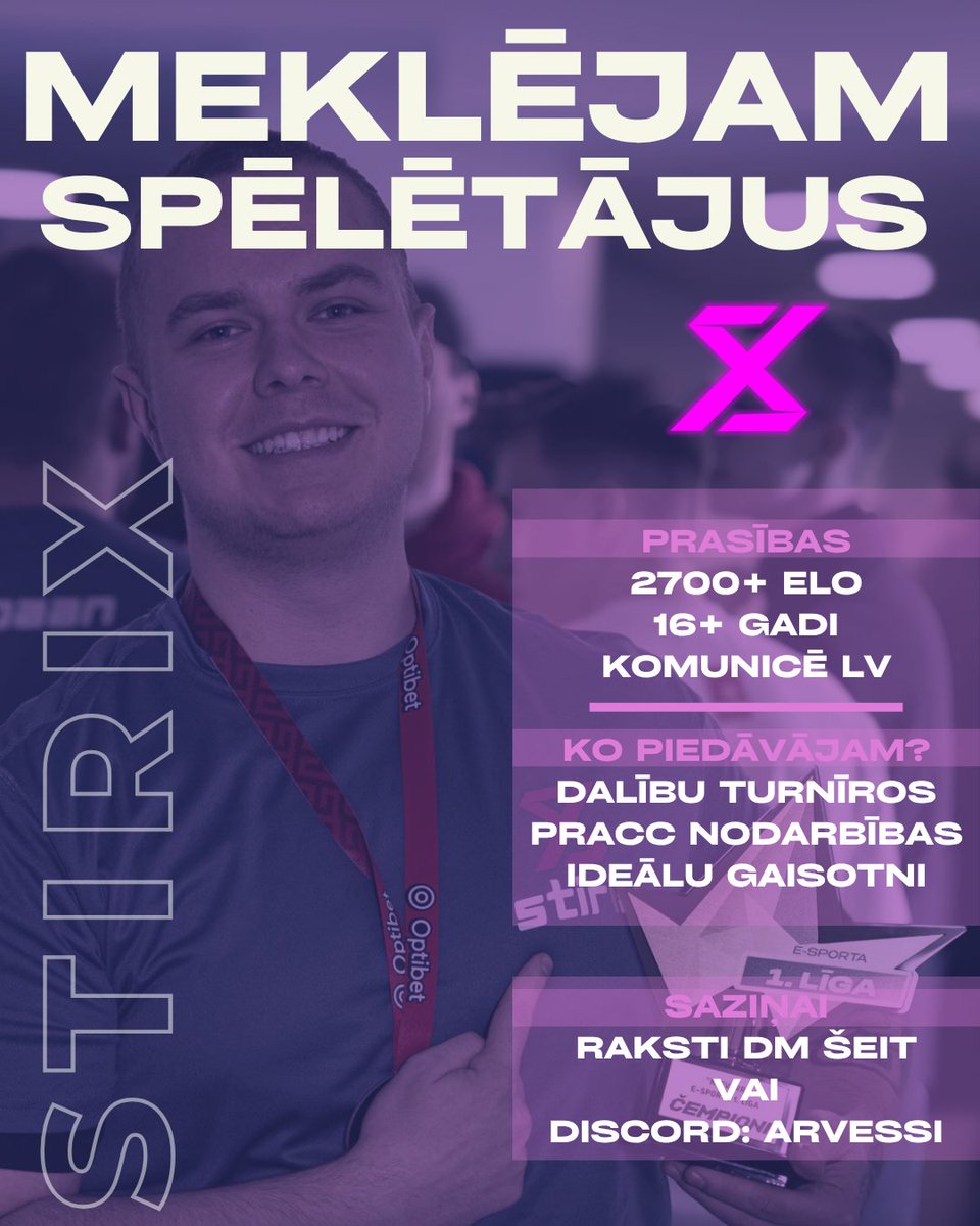 StirixHub's tweet photo. STIRIX MEKLĒ SPĒLĒTĀJUS! 🔍
Ja esi ieinteresēts un gatavs sevi pierādīt, tad gaidīsim ziņu! 🔥 https://t.co/TwlLqXrjrK