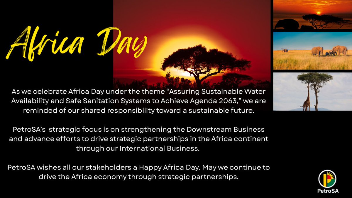 petrosa_comms's tweet photo. One Africa, One Vision: Sustainability for Generations, Happy Africa Day. https://t.co/rmMdyaYTLL