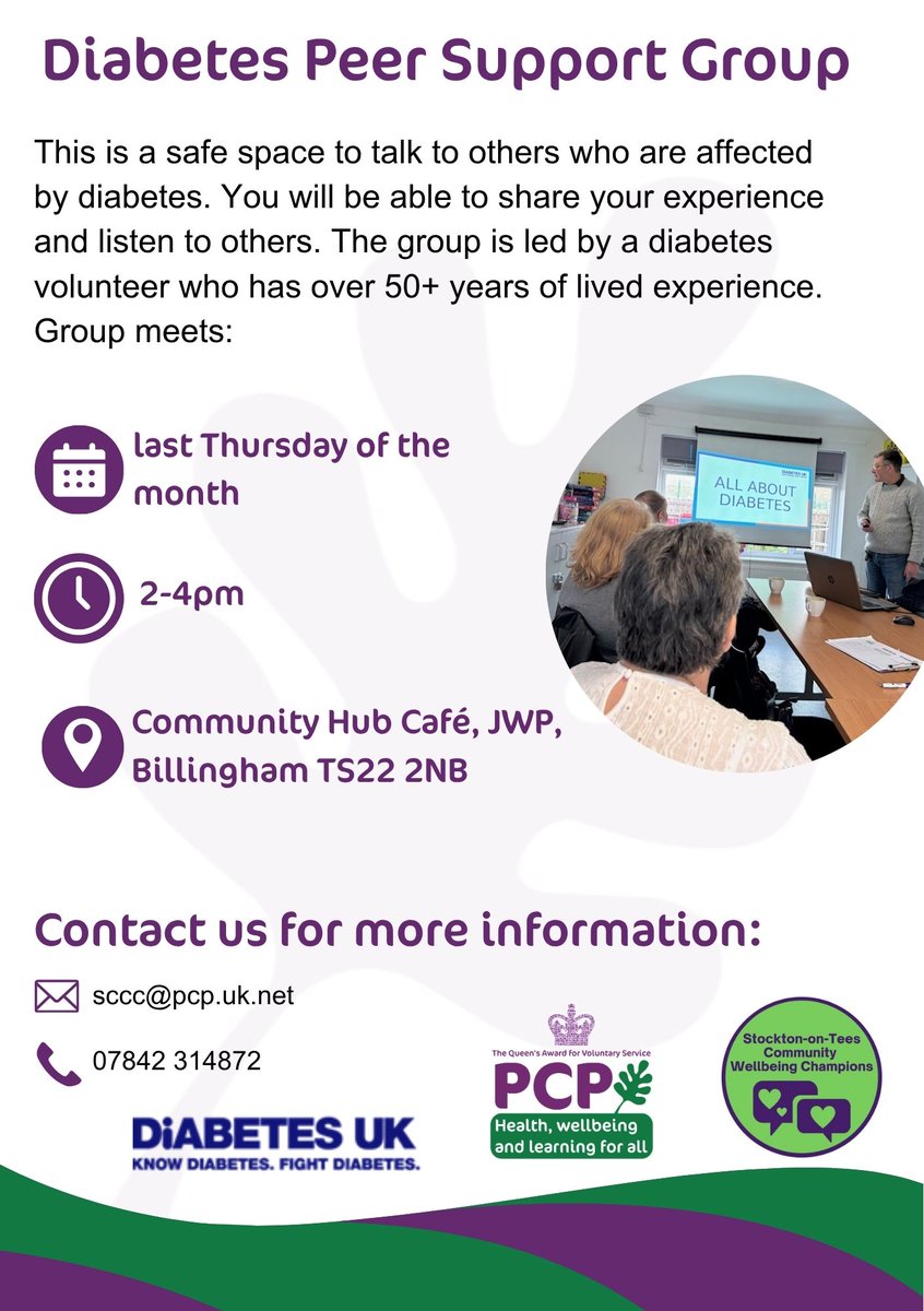 Well_Champs's tweet photo. 💙 Could you be at risk of Type 2 Diabetes?

It’s #DiabetesPreventionWeek – know your risk in minutes.

👉 https://t.co/fR7oW6kXcL 

💬 Join our friendly, non-judgemental peer support groups this Wed &amp; Thu.

#KnowYourRisk #DiabetesPrevention #Wellbeing #StocktonOnTees https://t.co/RflsFcyYIs