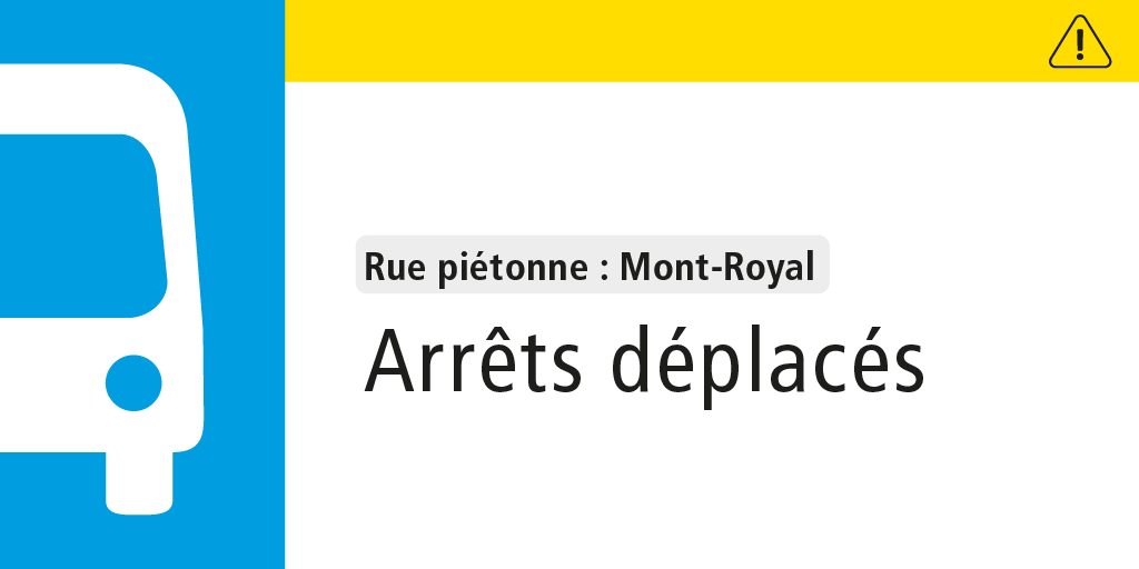 stminfo's tweet photo. [Mont-Royal] ⚠️🚌 En raison de la piétonnisation, les lignes de bus #stm11, #stm97, #stm368 et #stm711 sont déroutées et relocalisées à la station 🟠Laurier.

Prenez connaissance du détour en cours dans la section Horaires et plan de notre site web ⏩ https://t.co/ShDKqAhniA https://t.co/dW2YT0WX1T