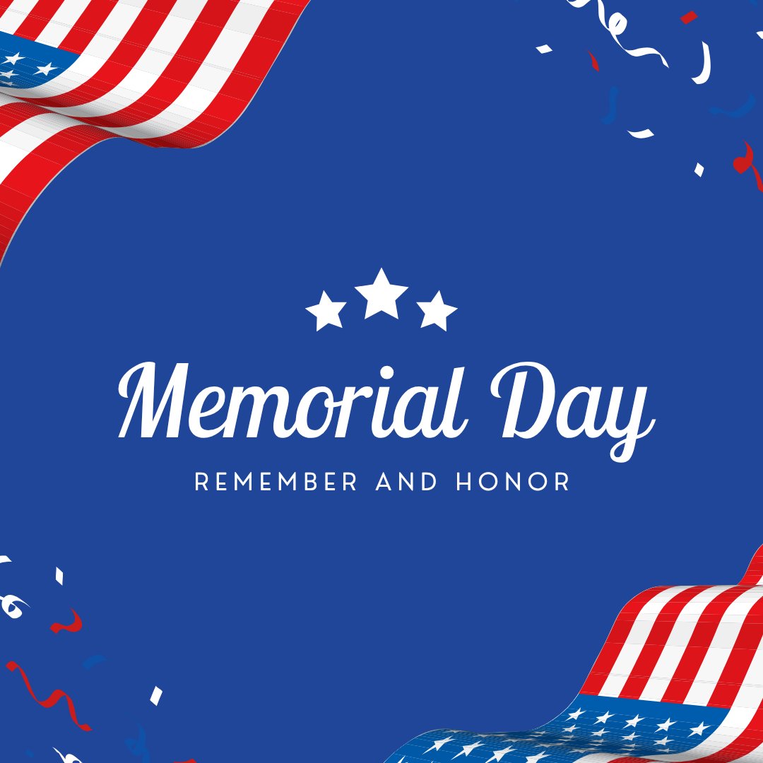 ChairFair_MA's tweet photo. This Memorial Day, we honor and remember all those who gave their lives for our freedom. 🇺🇸 From our family to yours, we wish you a safe and meaningful holiday weekend.

#MemorialDay #NeverForget #HonorTheFallen #ChairFair #WeymouthMA https://t.co/M2rTbMtcFF