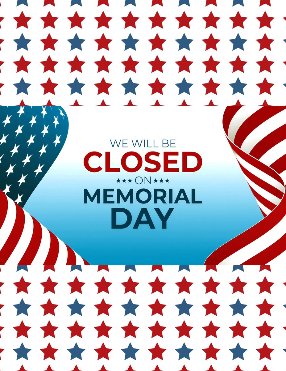 myEyeShop's tweet photo. EyeShop will be CLOSED today in observance of Memorial Day. We will reopen tomorrow at 9am. 🇺🇲 https://t.co/4hkkaCPPgO