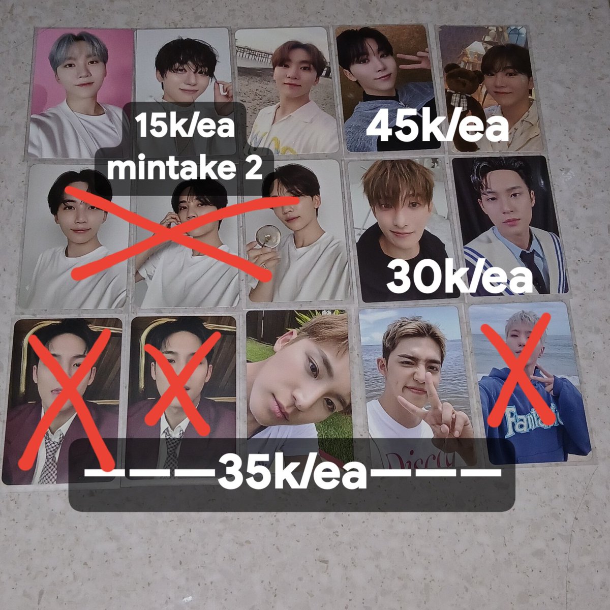 seraphyti's tweet photo. #wts sale nya cuma sampe malem ini aja yaa besok udah balik harga normal bisa take satuan, prefer take bulk free pack yaa 
 
dom jatim
split pay only
exc adm 

🏷wts wtb wtt scoups jeonghan joshua jun hoshi wonwoo woozi dk mingyu the8 seungkwan vernon dino https://t.co/F4s2caNTMV