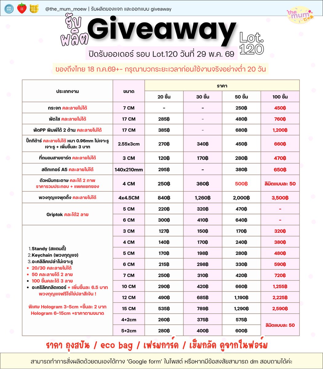 ゚.*มั่มเหมียว รับทำของแจก รับออกแบบ ตัดรอบทุกศุกร์ tweet media