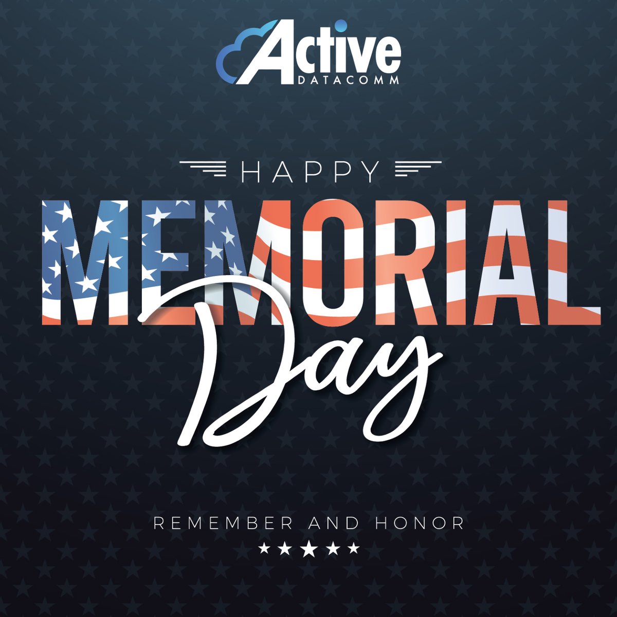 ActiveDataComm's tweet photo. Today we honor and remember those who made the ultimate sacrifice. Wishing our community a safe and reflective Memorial Day. 🇺🇸 #YourITDepartment

662.620.7996 | https://t.co/JWrLiSLuyV | Call Today. https://t.co/7oqG0Srltp