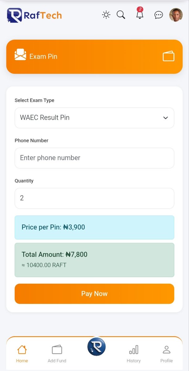 RotimiOfRaftech's tweet photo. Yes, you can now use your $RAFT to buy both WAEC & NECO result checking cards on the RafTech App.

You’ll also see the equivalent value clearly while inputting the amount, making everything simple and transparent.

More utility. More real-world use cases. 🚀

LET'S NOW GO INTERNATIONAL - Ghana, Cameroon we're coming first!