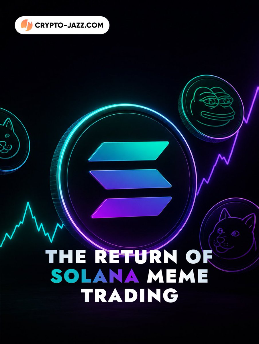 CryptoJazzman's tweet photo. Solana is officially back at the center of meme coin chaos.

While Bitcoin stays relatively stable, traders on Reddit and X are aggressively rotating into low-cap Solana meme coins searching for the next 100x opportunity. https://t.co/YV8AsujAIN