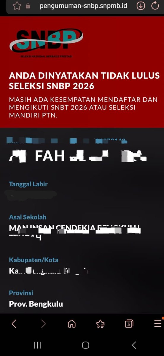 fahh²⁶GA LOLOS UTBK tweet media