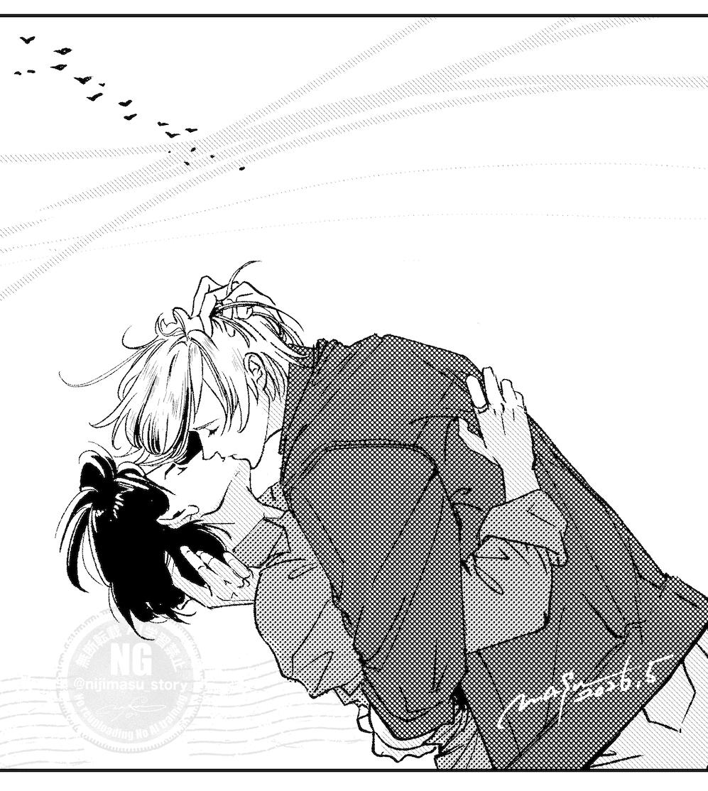 nijimasu_story's tweet photo. 私も遅ればせながらキスの日
（新刊絵本の進捗というか） https://t.co/IchrsW5jTr