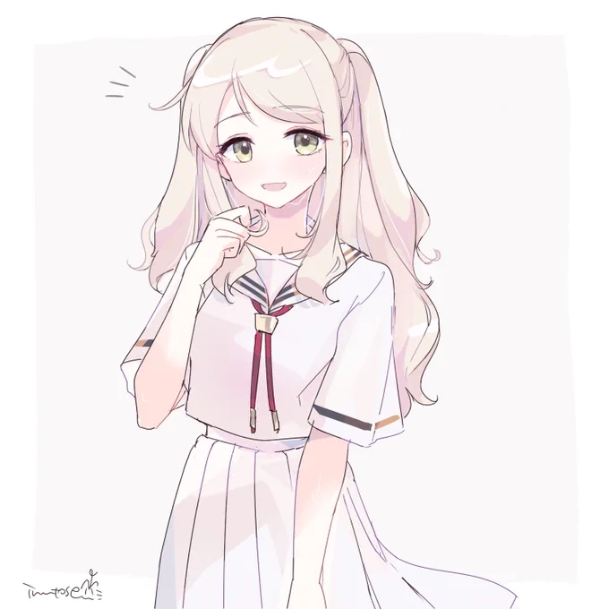 あの夏のナオさん 暑そうにしてたのに目が合ったら笑ってくれる幻覚…… #ナオさん絵