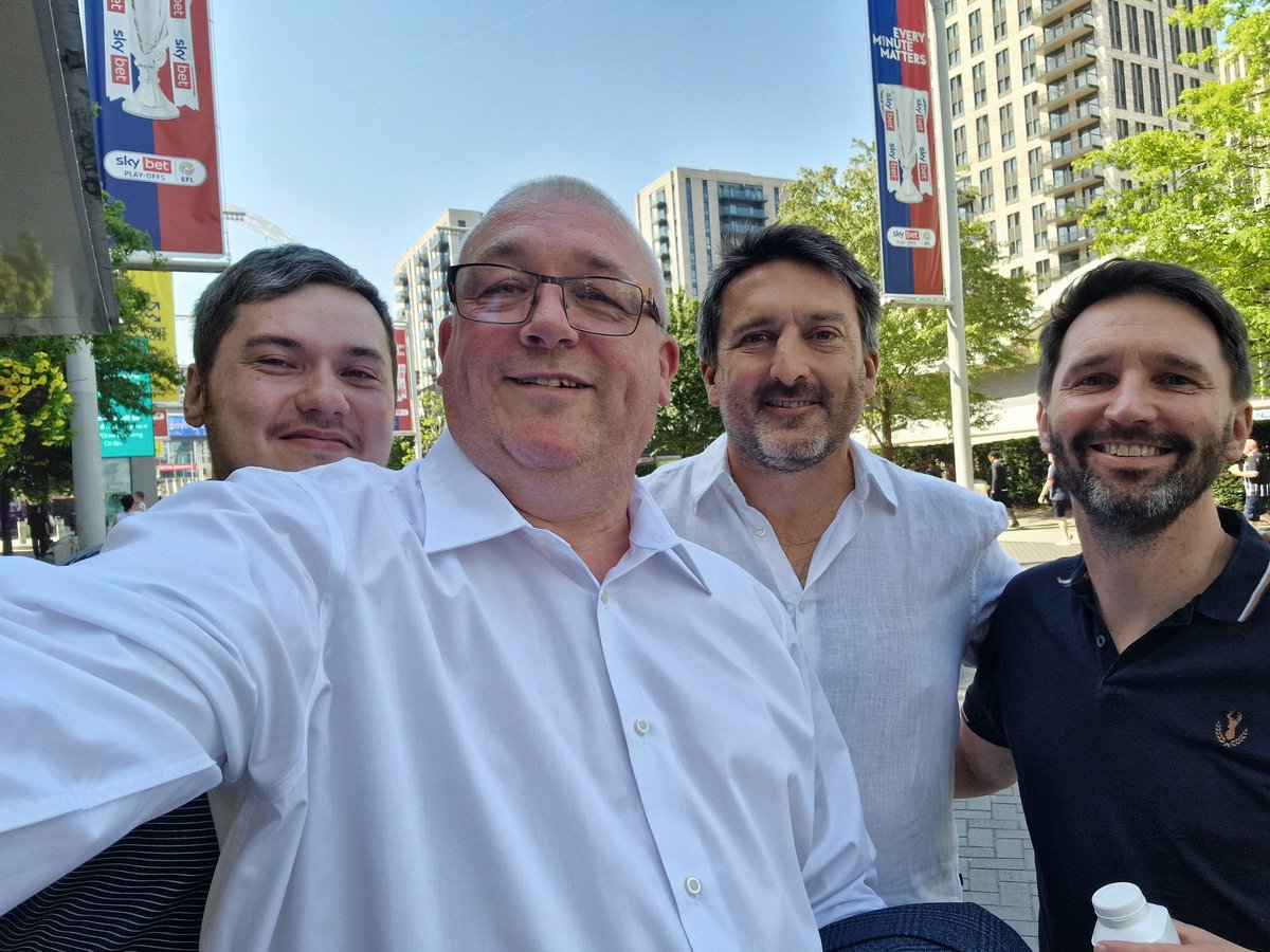 AndyJStokes's tweet photo. Its a hot one down here at Wembley. Interview on Radio Nottingham on Wembley way, before rehearsal in the stadium. So much goes on behind the scenes on a matchday. https://t.co/9zekVBMdrd