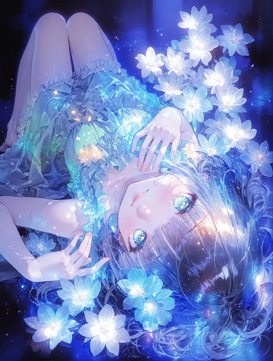 漆黒の夜に浮かぶ、優しい白。 その柔らかな輝きにただ身を委ねたい