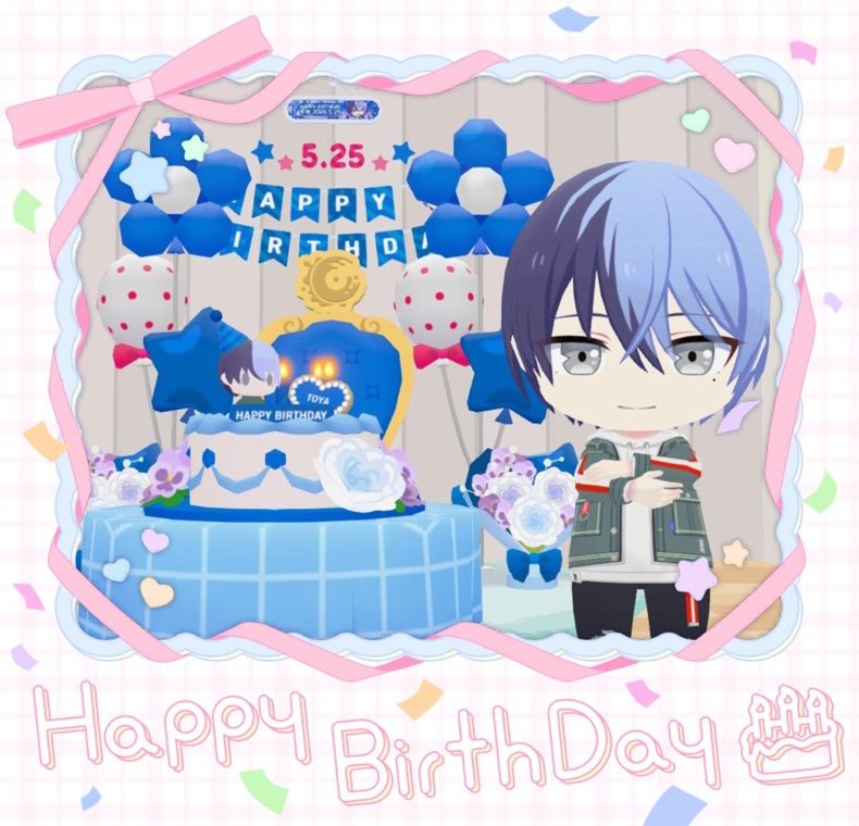 とうやおめでとう💙✨🎉💐🎂とうやがキラキラ輝いてる特別な日にお花