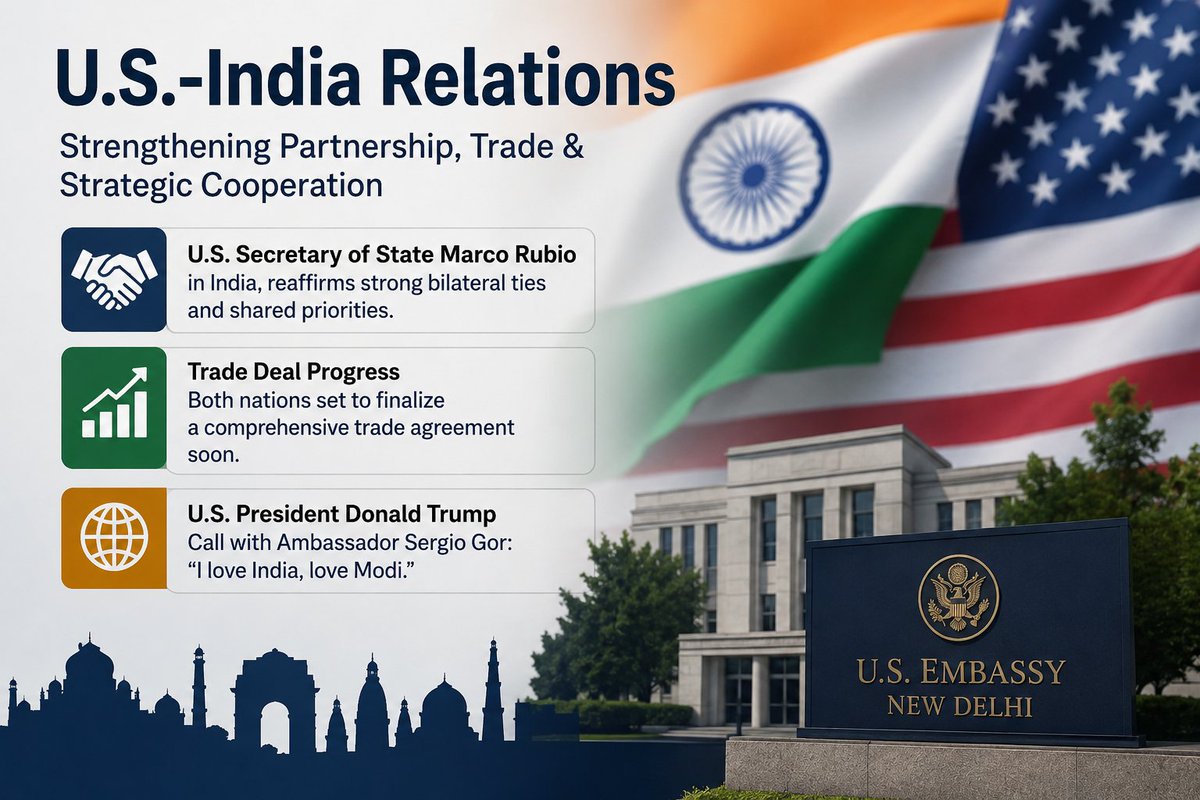 thinkchains's tweet photo. India and the US are moving closer toward deeper trade and strategic cooperation.

Tech, AI, defense, and global business partnerships may define the next phase of India–US relations.

#IndiaUSRelations #TradeDeal #Geopolitics #Technology https://t.co/Azi6bcZKDm