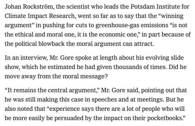 JessicaWeinkle's tweet photo. shift in the center of gravity for climate messaging. 

NYTimes wants to know if Gore (US) is following Rockström's (Germany) messaging directions.
https://t.co/r0bRcSFRLC https://t.co/gLyZM1AexZ