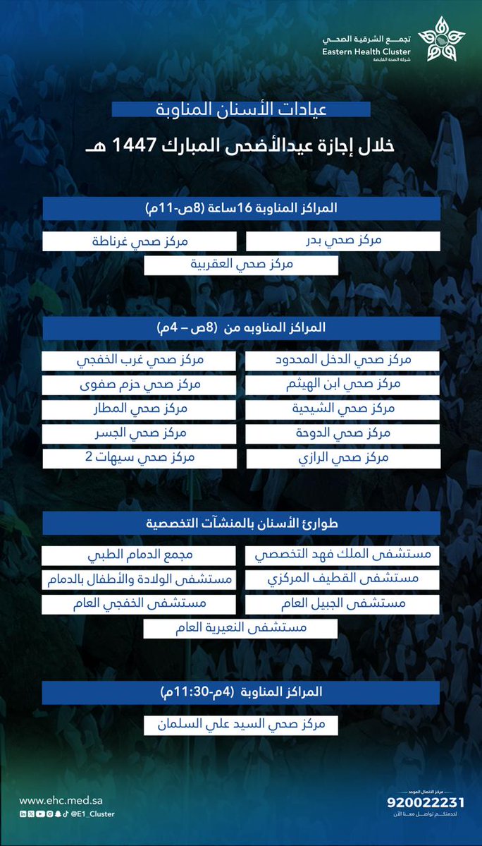 تجمع الشرقية الصحي tweet media