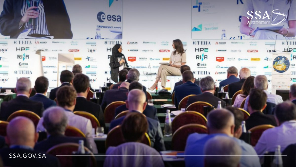 saudispace's tweet photo. #Saudi_Space_Agency participated in the 15th edition of the Technology Forum, organized by #TEHA Group in Stresa, Italy, through a fireside chat highlighting the Kingdom’s evolving presence in the space sector, the role of strategic partnerships in building capabilities, and its outlook for the next phase ahead.
#TechForum2026