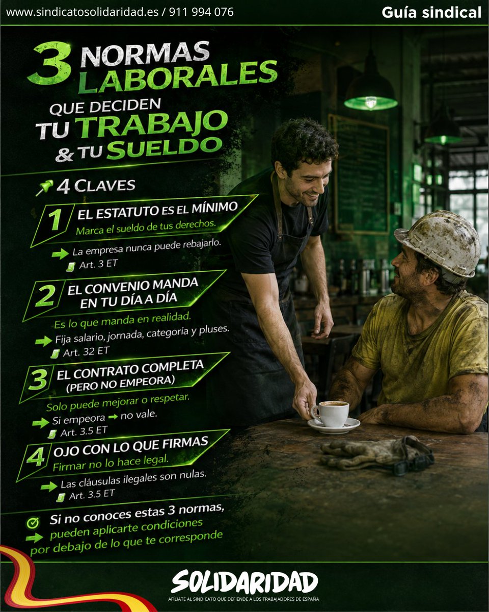 solidaridad_esp's tweet photo. Recuerda...firmar algo, no lo hace legal. #guiasindical #sindicato #solidaridad https://t.co/PjS4Hc7I88