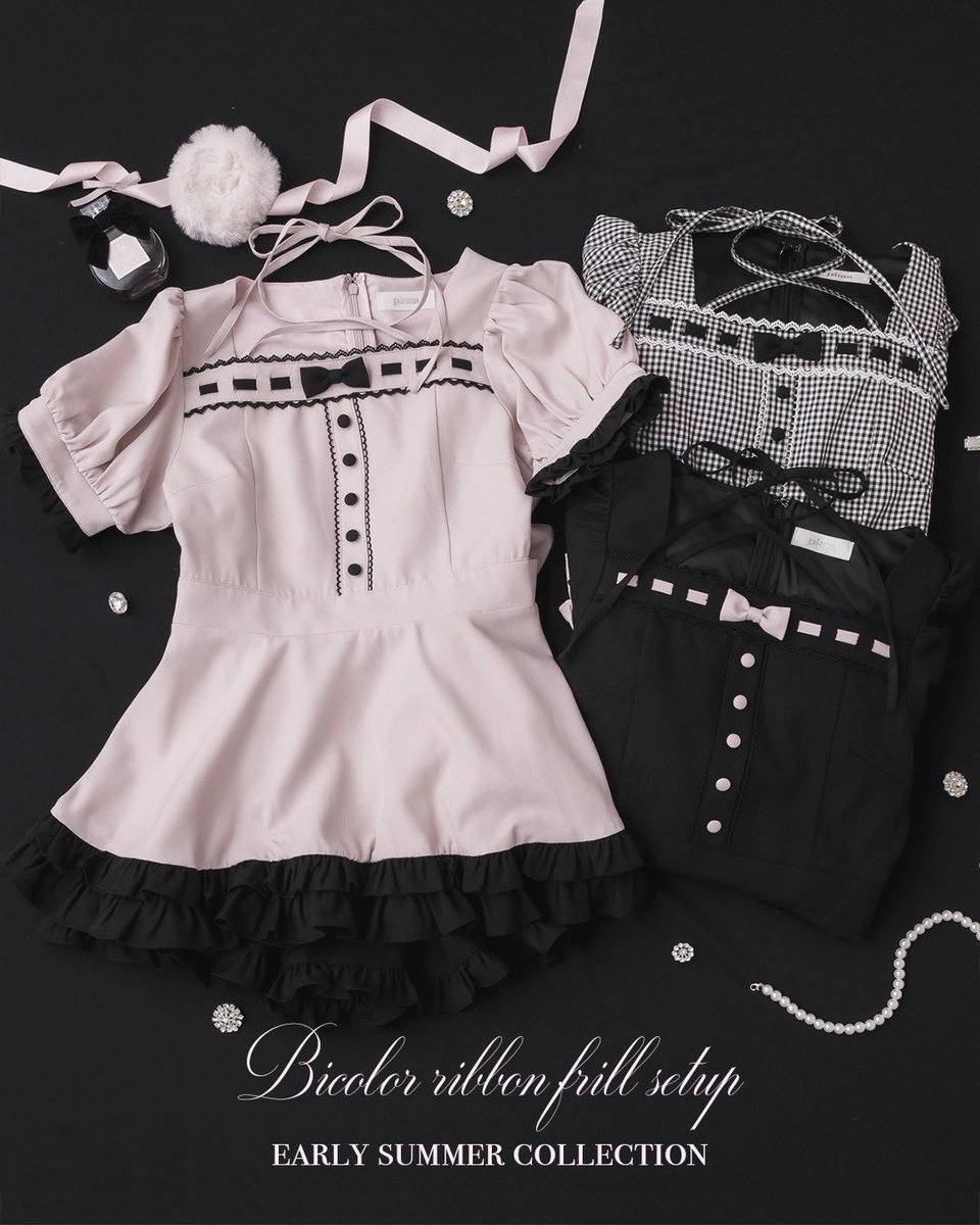 pium early summer collection 🎀／ ♡バイカラーリボンフリル