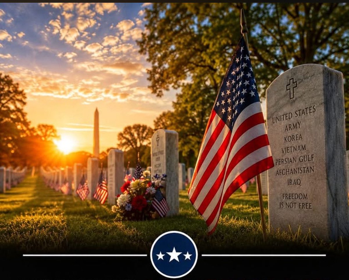 AdamsCoINGOP's tweet photo. Today we honor those who gave their lives so we could enjoy our freedom 🇺🇸

May we never forget their sacrifice, their courage, and the legacy they left behind. And as we remember their service, may we always place our hope in Jesus, who is our peace and eternal hope. https://t.co/7UoA5t7v6P