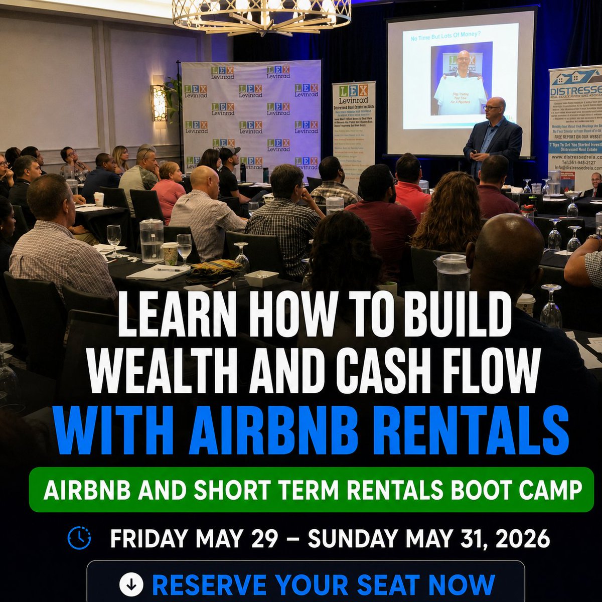 LexLevinrad's tweet photo. 🔥 What If ONE Airbnb Could Generate More Income Than Your Job? 🔥

Is that even possible? You owe it to yourself to find out this coming weekend — Friday, May 29 through Sunday, May 31 — at the Airbnb & Short Term Rentals Boot Camp in Deerfield Beach, FL. 🏖️

During this intensive 3-day LIVE training event, I’ll show you real examples of my students successfully operating Airbnbs that generate over $150,000 per year 💰

📈 You’ll see actual case studies, real students with live Airbnbs, real numbers, and proven strategies that we are using right now that work with Airbnb in 2026.

How could ONE Airbnb make more money than your job income? 🤔 Are you skeptical? Good. I invite you to come see it with your own eyes. 👀

💵 One of our students is currently generating over $1 MILLION per year with Airbnb. He is only 37 years old and quit his job two years ago. Trust me when I tell you that you don’t want to miss hearing his story. It is truly inspiring and will make you rethink everything you thought you knew about money and investing.

😎 You will also hear from our students Joe and Esther about how their first Airbnb generated over $14,000 in the first month after it went live.

🚌 On Saturday, we will be taking our students on a bus trip to visit one of our student Noelia’s live Airbnbs. This Airbnb which was her first Airbnb replaced the income from her job and exceeded her annual salary. Like I said, make sure you do not miss this boot camp! We are almost sold out!

🚀 The opportunities in Airbnb short-term rentals are very real right now — especially here in Florida. 🌴
And this weekend, I will be teaching YOU how to get started, how to find your first Airbnb, and more importantly, how to buy it using private lenders’ money! 💰

But most people will sit on the sidelines and miss this opportunity to learn how to replace the income from their job with ONE Airbnb because they waited too long or assumed it wasn’t possible based on what they heard or read in the media. 📰

An intelligent person investigates. Is this real? Come find out for yourself this weekend and learn how it is possible to replace the income from your job with just ONE Airbnb. More importantly, learn how it could be possible for YOU!

You owe it to yourself to verify whether replacing your income with ONE Airbnb could become your reality too. 🏡💵

What if you could quit your job? Think about that for one second!

⚠️ Seats are selling VERY fast, and we are almost sold out!

Once this boot camp is sold out, the next opportunity to attend the Airbnb Boot Camp will not be until 2027. You don’t want to miss this boot camp. Make a commitment to yourself to be there by grabbing one of the last few seats.

Don’t be the person watching everyone else take action, learning how to replace their income with ONE Airbnb while you stay stuck wondering, “What if?” 😳

👇 See the links to the Airbnb & Short Term Rentals Boot Camp in the comments below. Remember that the boot camp is THIS weekend (Friday, May 29 through Sunday, May 31). Grab a ticket before we are sold out! 🎟️

🚨 Reminder: The Memorial Day 2-for-1 Bring-A-Guest-Free Sale  EXPIRES at MIDNIGHT TONIGHT! ⏰ After tonight, pricing goes back to full price.

🎥 The entire 3-day boot camp will also be broadcast LIVE on Zoom.