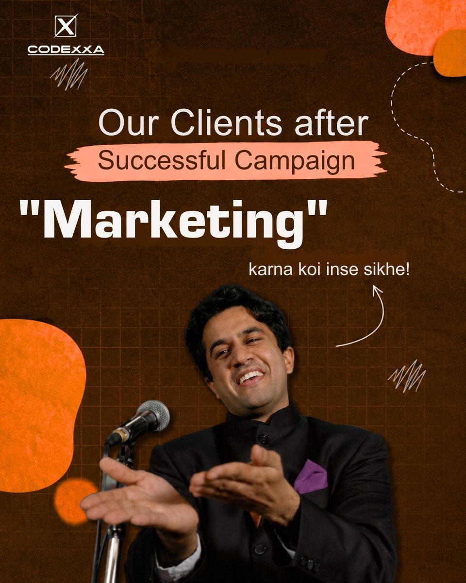 CodexxaIndia's tweet photo. Clients after seeing campaign results be like 😎📈
Grow your brand smarter with CODEXXA 🚀

#DigitalMarketing #SocialMediaGrowth #BusinessGrowth #Codexxa #MarketingAgency https://t.co/SrhzYvTAxU