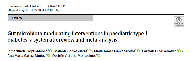 Desiree_VicM's tweet photo. Happy to share our new paper!!
In paediatric type 1 diabetes, gut microbiota–modulating interventions may improve HbA1c and fasting glucose, although more well-designed trials are needed.
#T1D #GutMicrobiota
https://t.co/hRgBoLfCMg https://t.co/Ni4kX6VauL